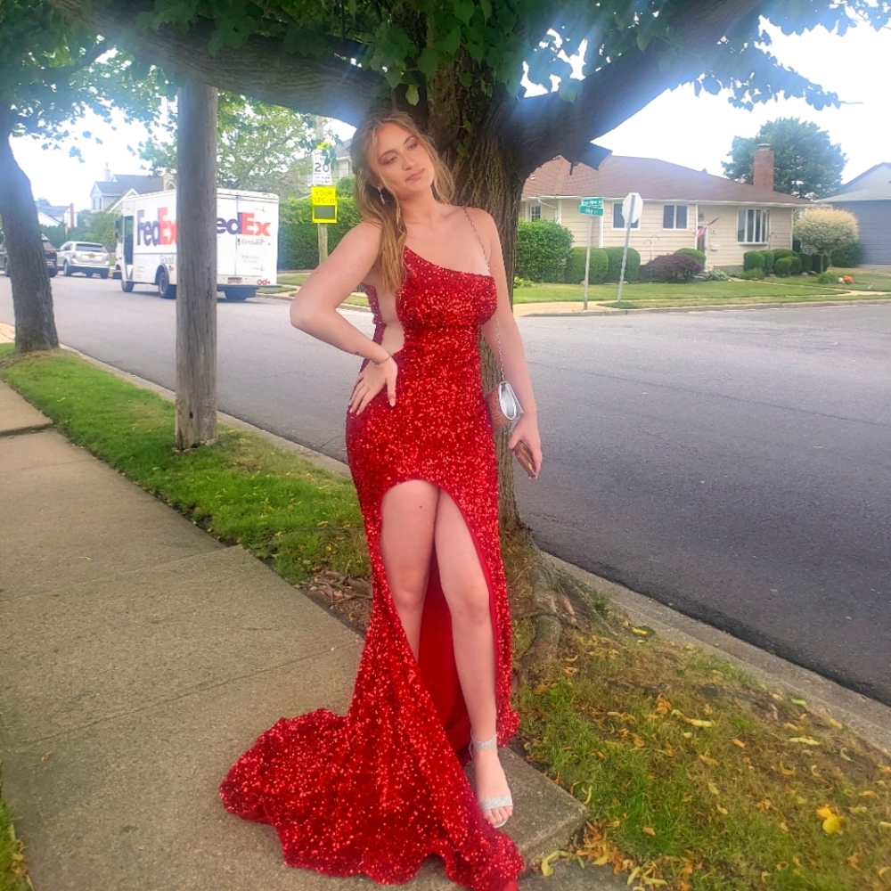 Red Sequin Dress